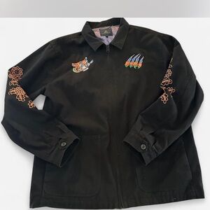 Roark Black Jacket with Colorful Embroidery